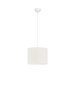 Lampa wisząca biała lniany abażur okrągły 30cm uniwersalna minimalistyczna dekoracyjna Luces Exclusivas